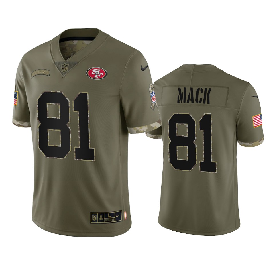 Nike San Francisco 49ers No26 Tevin Coleman Olive/Camo Super Bowl LIV 2020 Men's Stitched NFL Limited 2017 Salute To Service Jersey