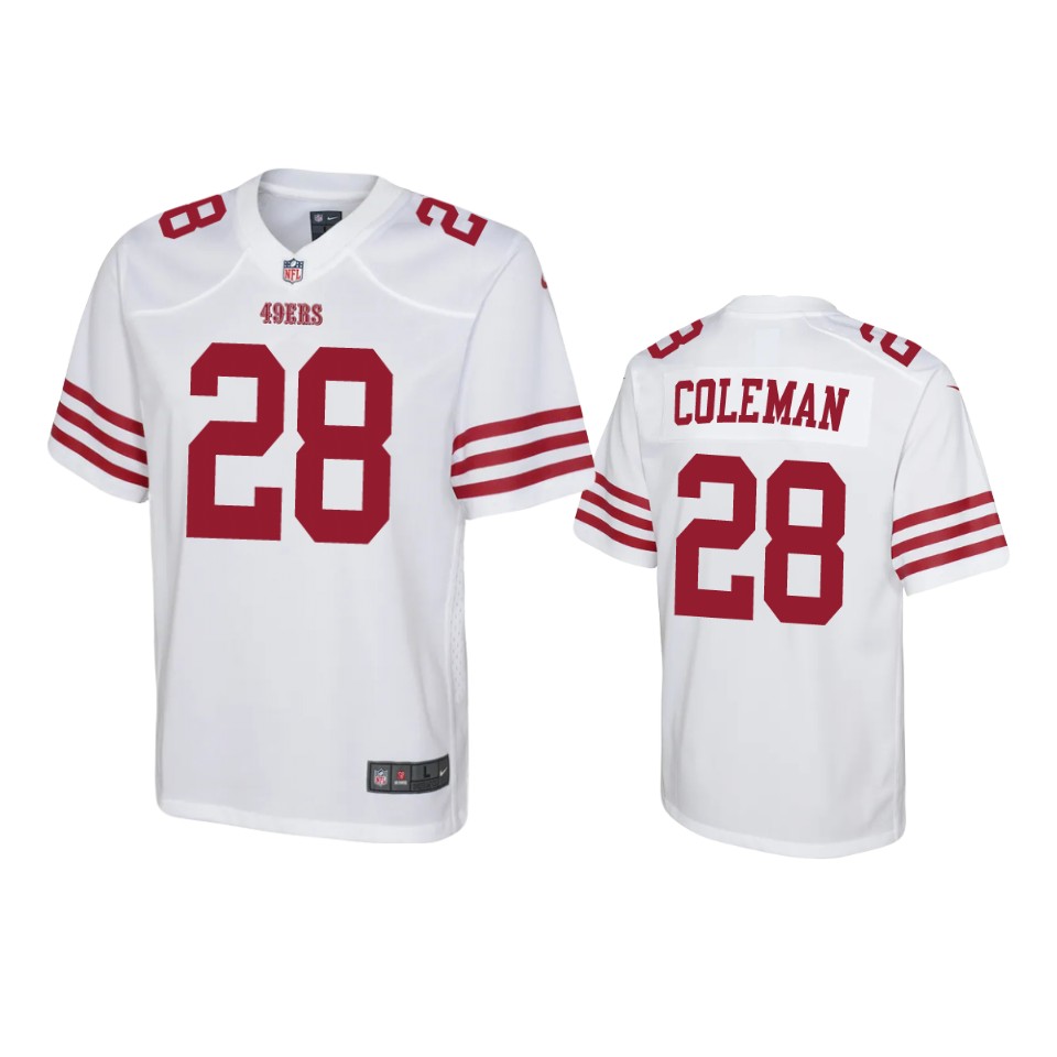 Nike San Francisco 49ers No26 Tevin Coleman White Men's Stitched NFL Vapor Untouchable Limited Jersey