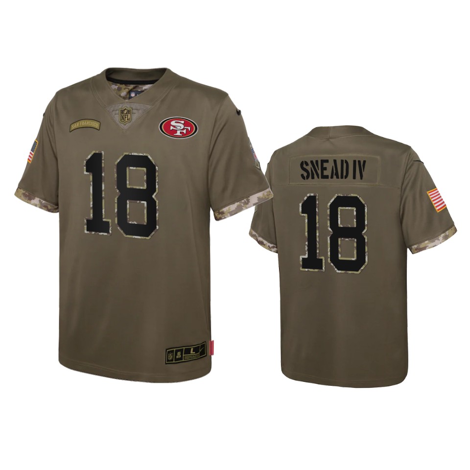 Nike San Francisco 49ers No26 Tevin Coleman Camo Super Bowl LIV 2020 Youth Stitched NFL Limited 2018 Salute To Service Jersey