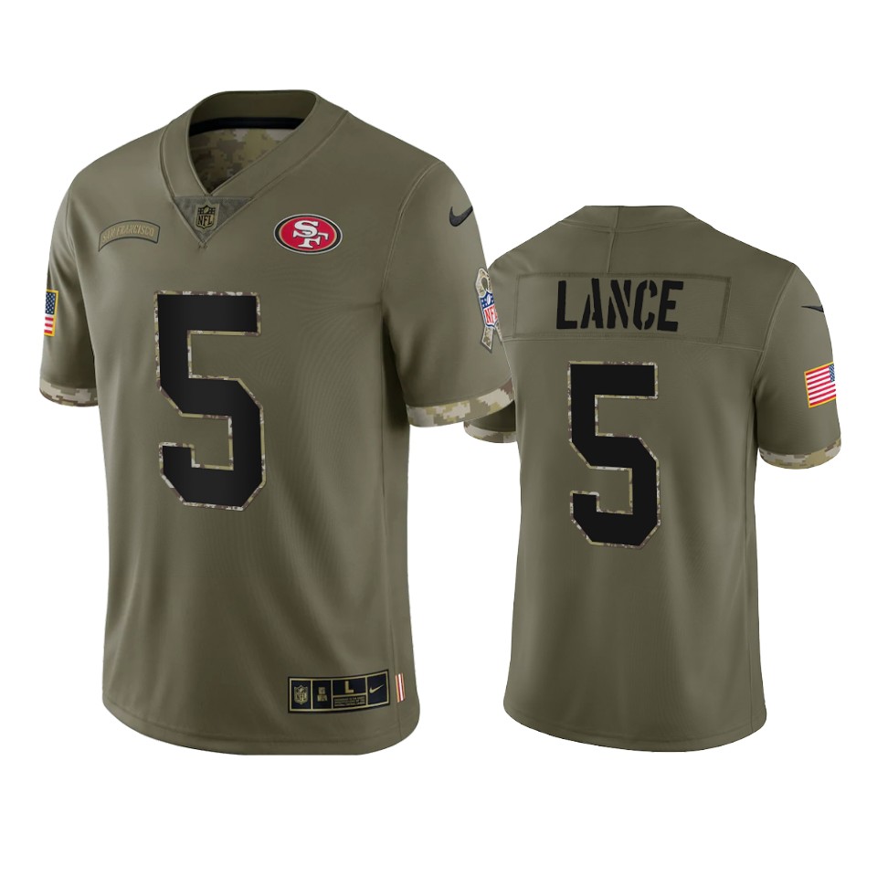 Nike San Francisco 49ers No26 Tevin Coleman Olive/USA Flag Super Bowl LIV 2020 Youth Stitched NFL Limited 2017 Salute To Service Jersey